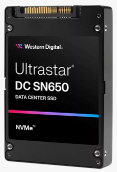 Western Digital Ultrastar DC SN650, 7.68TB, ISE, PCIe Gen 4.0, U.3 15mm, U.2 backplane compatible