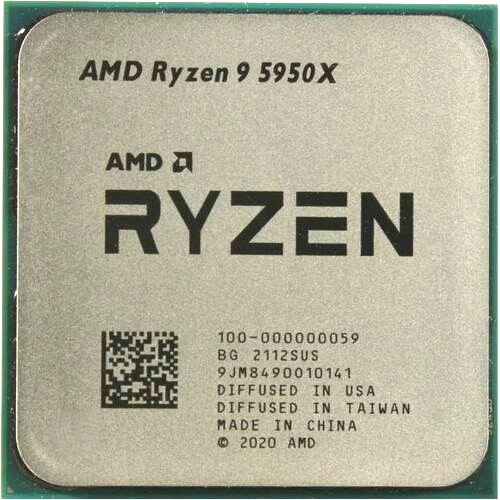 AMD Ryzen 9 5950X 3.40 GHz AM4 Tray 100-000000059