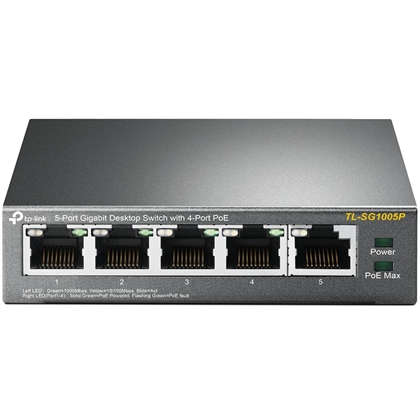 TP-Link 5P TP-Link SG1005P Metall mit 4 PoE-Ports