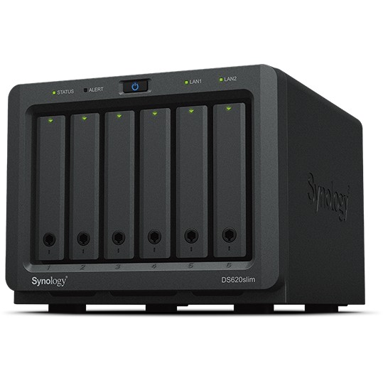 Synology 6-Bay Synology DS620SLIM - CPU Celeron J3355 - nur 2,5" Laufwerke