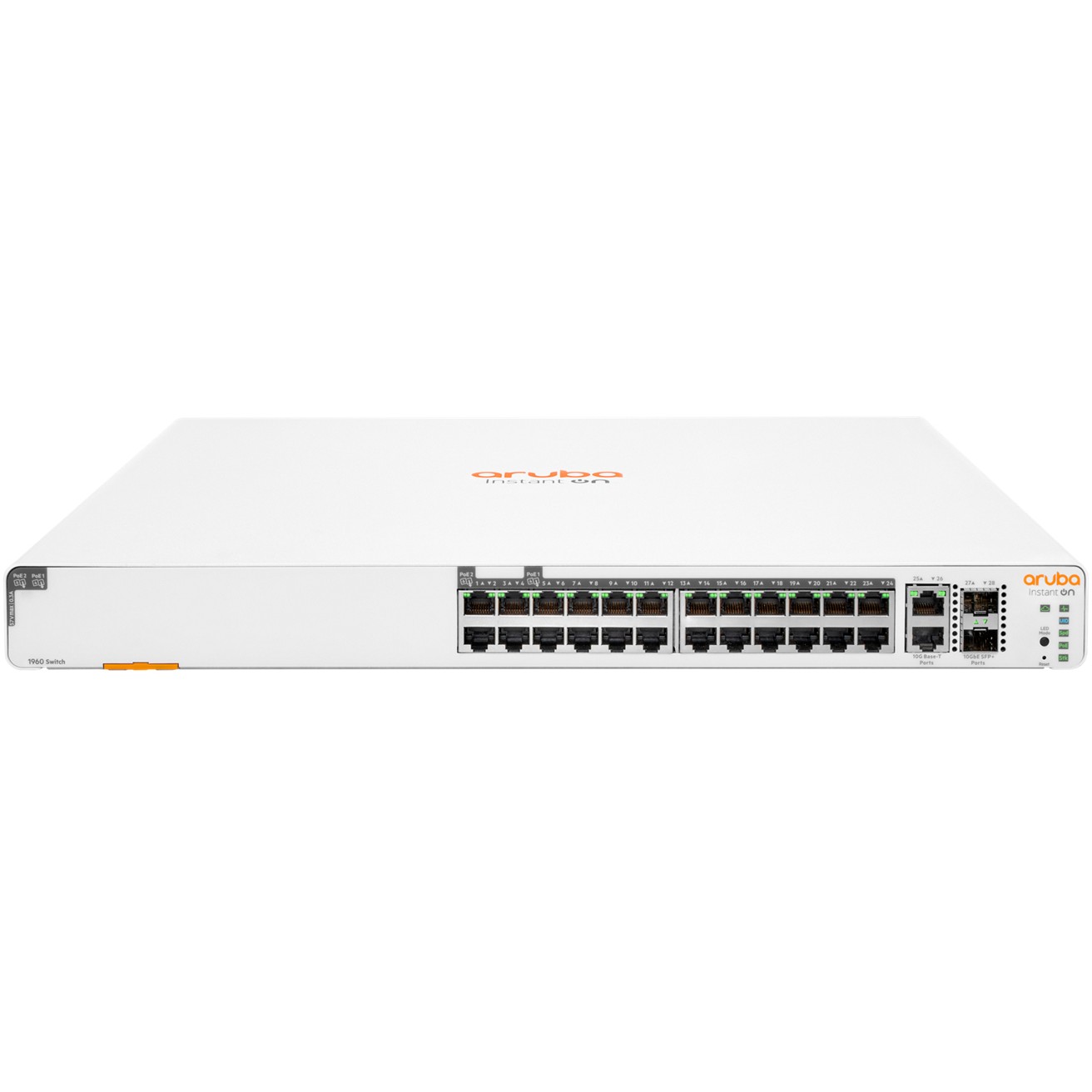 HPE 24+4P HP Enterprise Aruba Instant On 1960 24G 2SFP+ 2XGT PoE+ (370W) M RM Switch