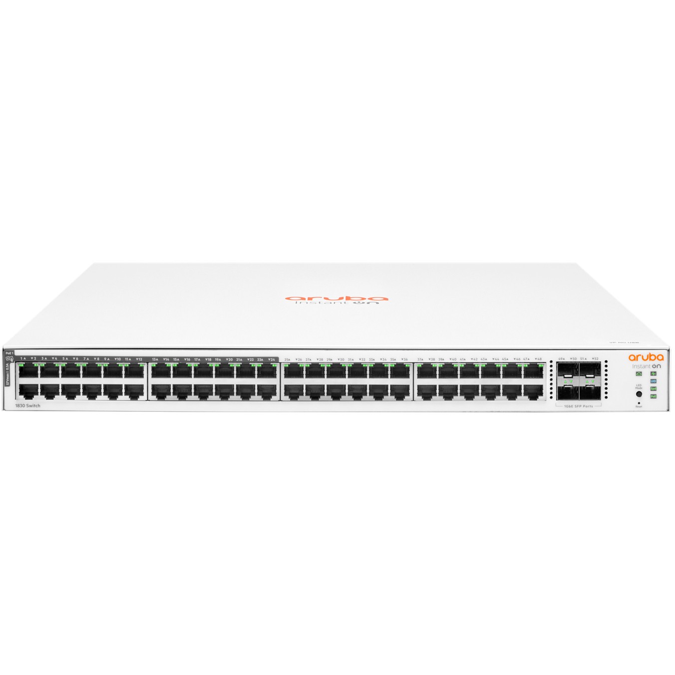 HPE 48+4P HP Enterprise Aruba Instant On 1830 48G PoE+ (370W) M RM Switch