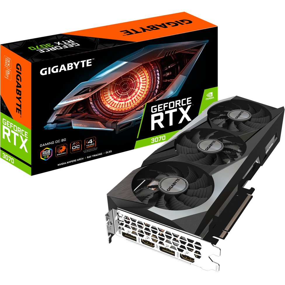 GIGABYTE RTX 3070 8GB GAMING OC 2.0 LHR GDDR6 3Fan