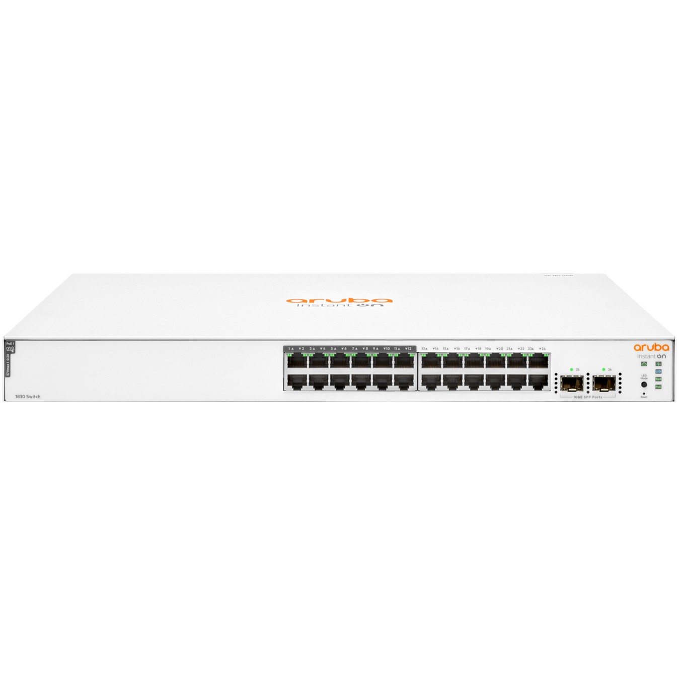 HPE 24+2P HP Enterprise Aruba Instant On 1830 24G Switch M RM PoE+