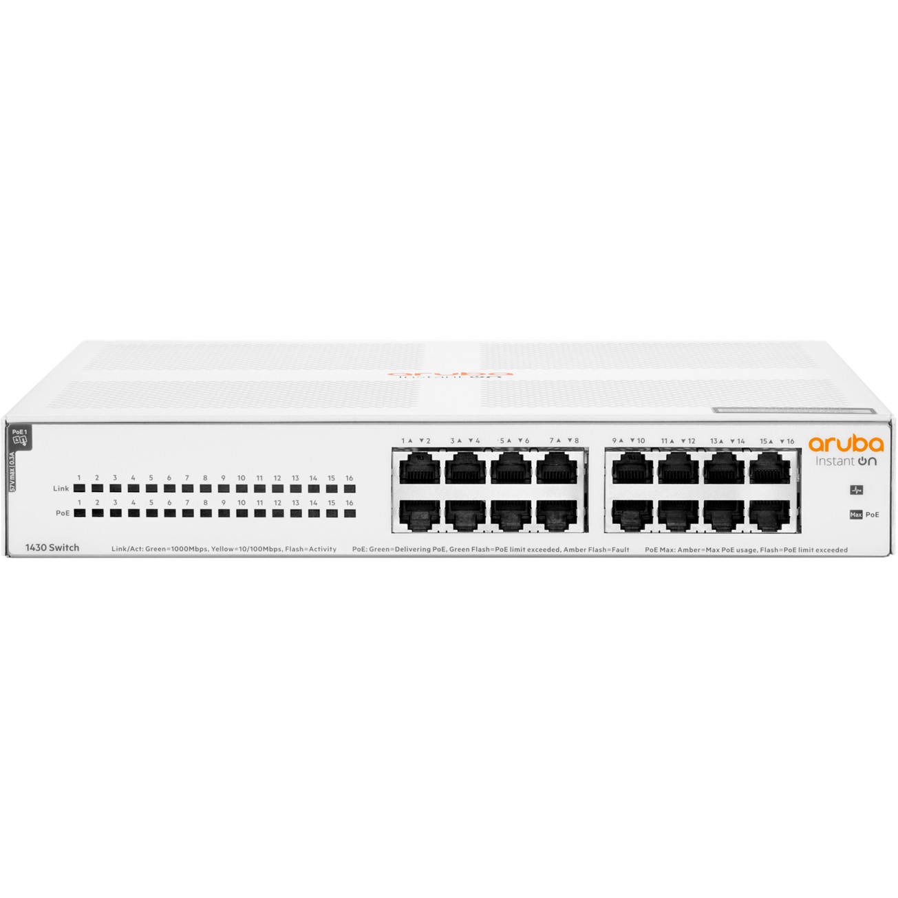 HPE 16P HP Enterprise Aruba Instant ON 1430 16G PoE (124W) Switch RM