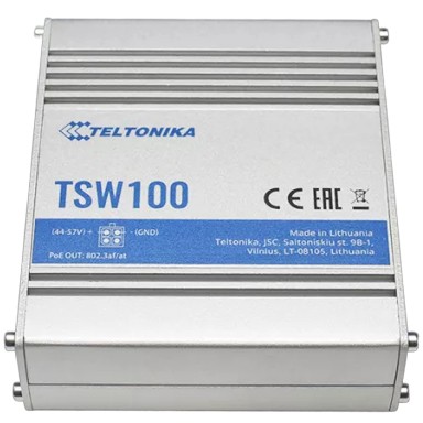 Teltonika 5P Teltonika TSW100 Industrial GSwitch 4x PoE+ (120W)