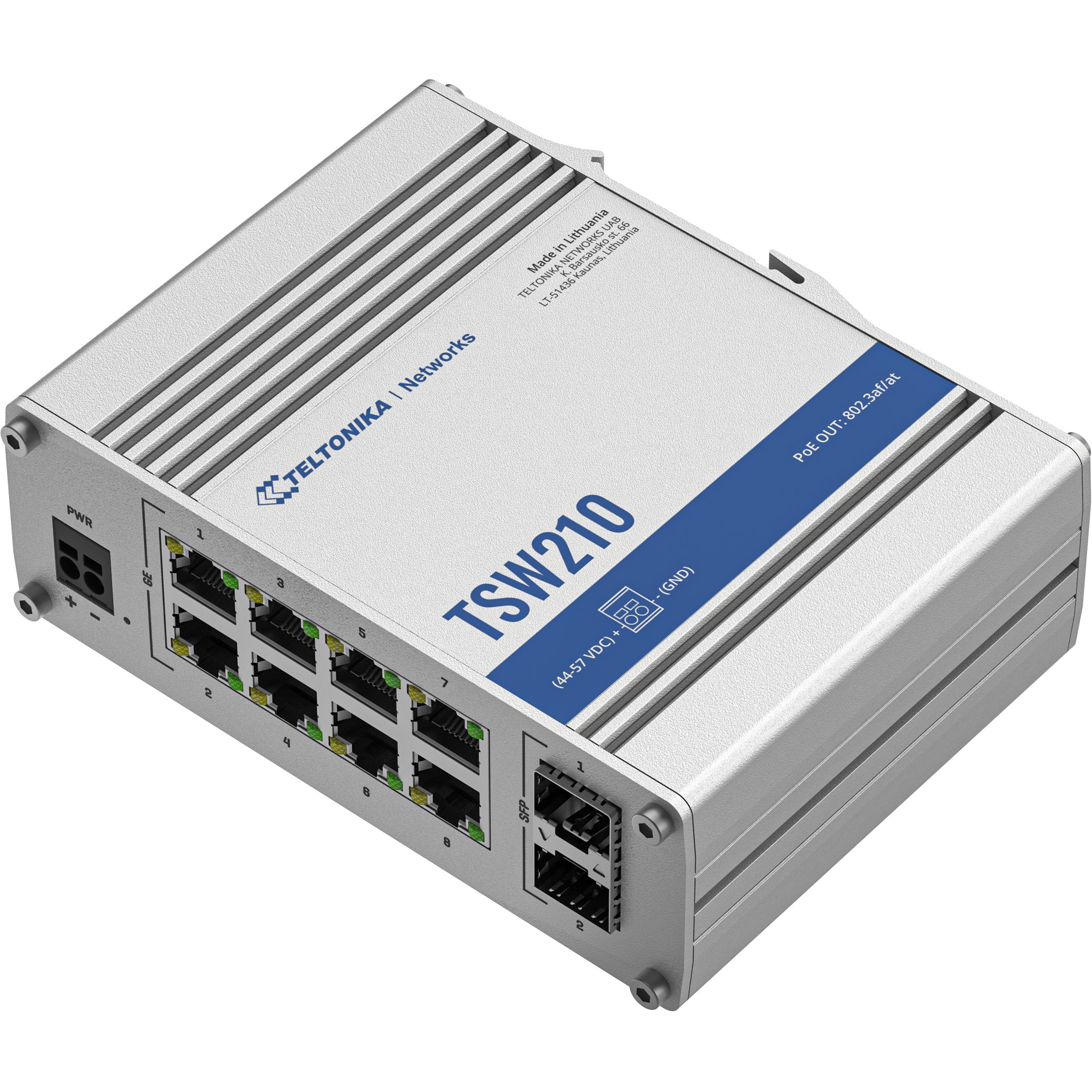 Teltonika 8+2P Teltonika TSW210 Industrial GSwitch 2x SFP