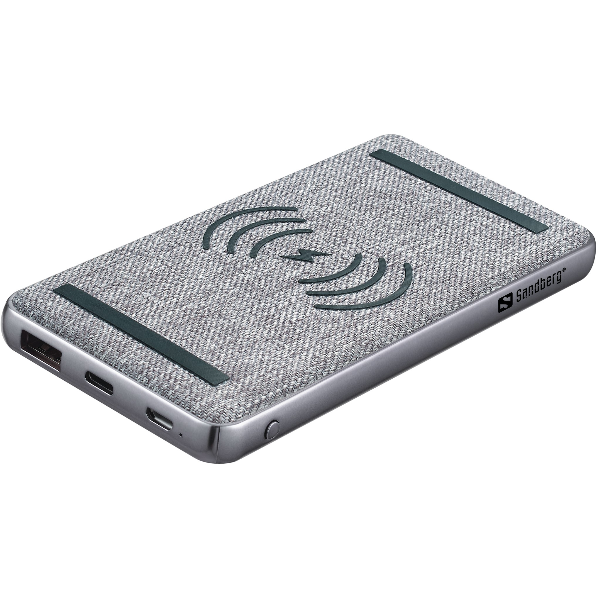 SANDBERG Sandberg 420-61 Wireless Powerbank 10000mAh 20W QC3.0 USB-A/USB-C Grau