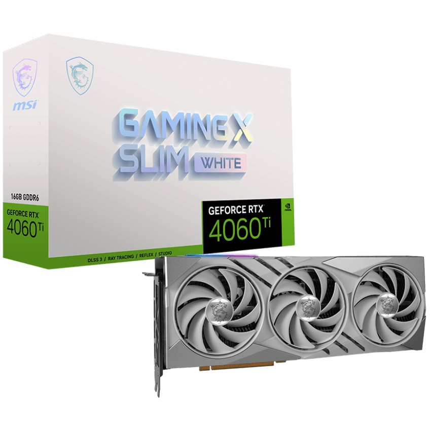 MSI RTX 4060 Ti 16GB MSI Gaming X Slim White GDDR6 3Fan