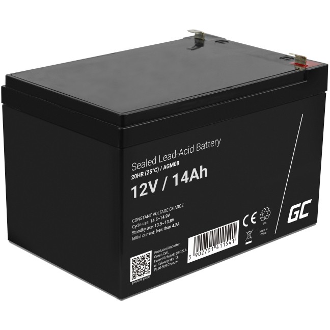 Green Cell Green Cell Ersatzbatterie AGM08 12V/14Ah