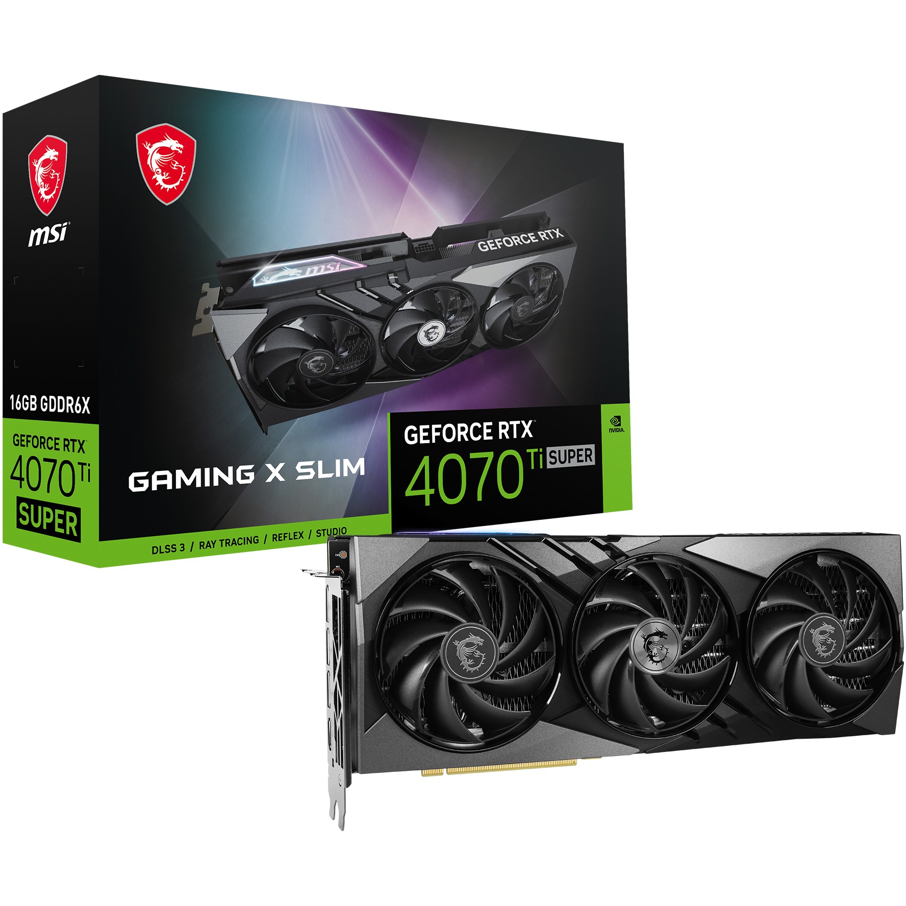 MSI RTX 4070 Ti Super 16GB MSI Gaming X Slim GDDR6X 3Fan