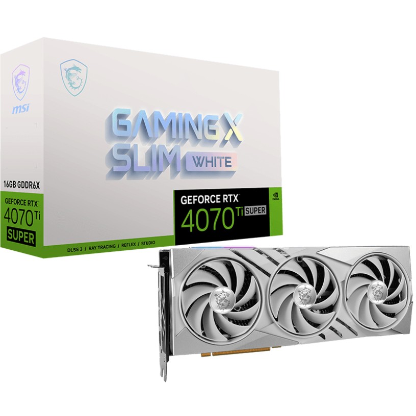 MSI RTX 4070 Ti Super 16GB MSI Gaming X Slim White GDDR6X 3Fan