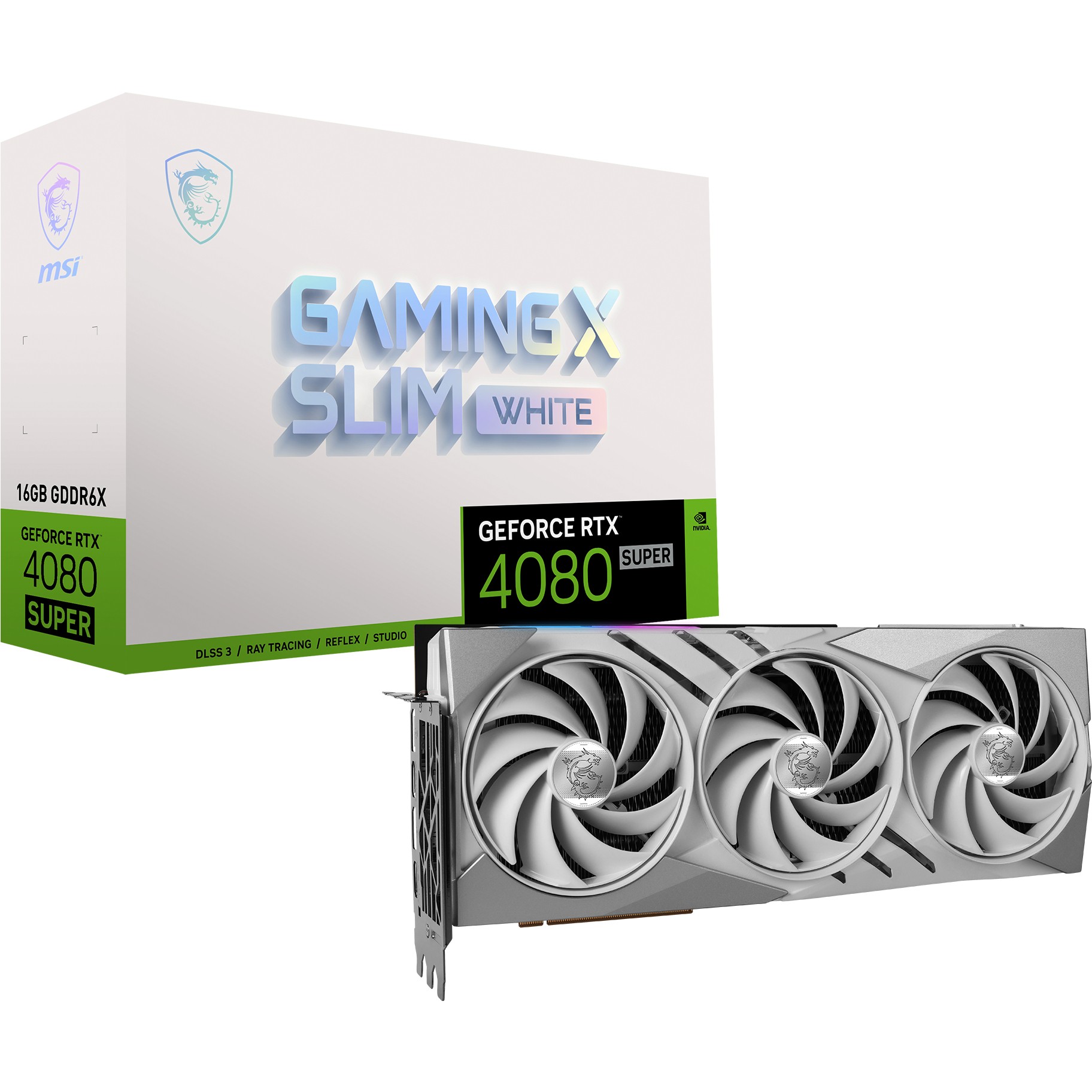 MSI RTX 4080 Super 16GB MSI Gaming X Slim White GDDR6X 3Fan