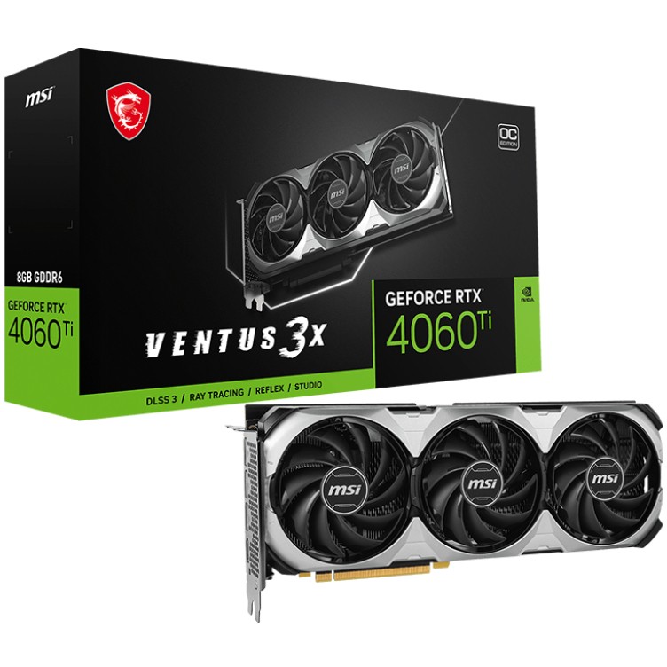 MSI RTX 4060 Ti 8GB MSI Ventus 3X E OC VGA DDR6 3Fan