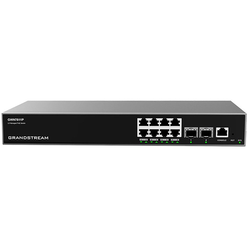 Grandstream 8P Grandstream GWN7811P 8x Port PoE Layer 3 Managed Netzwerk Switch