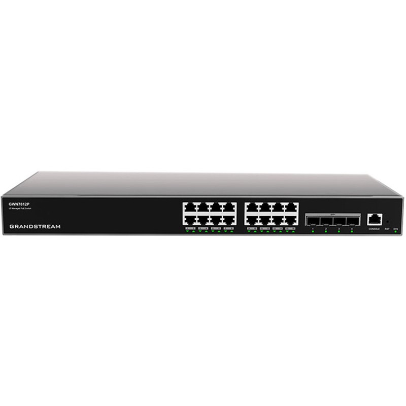 Grandstream 16P Grandstream GWN7812P 16x Port PoE Layer 3 Managed Netzwerk Switch