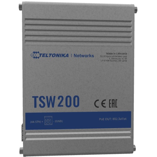 Teltonika 8+2P Teltonika TSW200 Industrial GSwitch 8x PoE+ (240W) 2x SFP