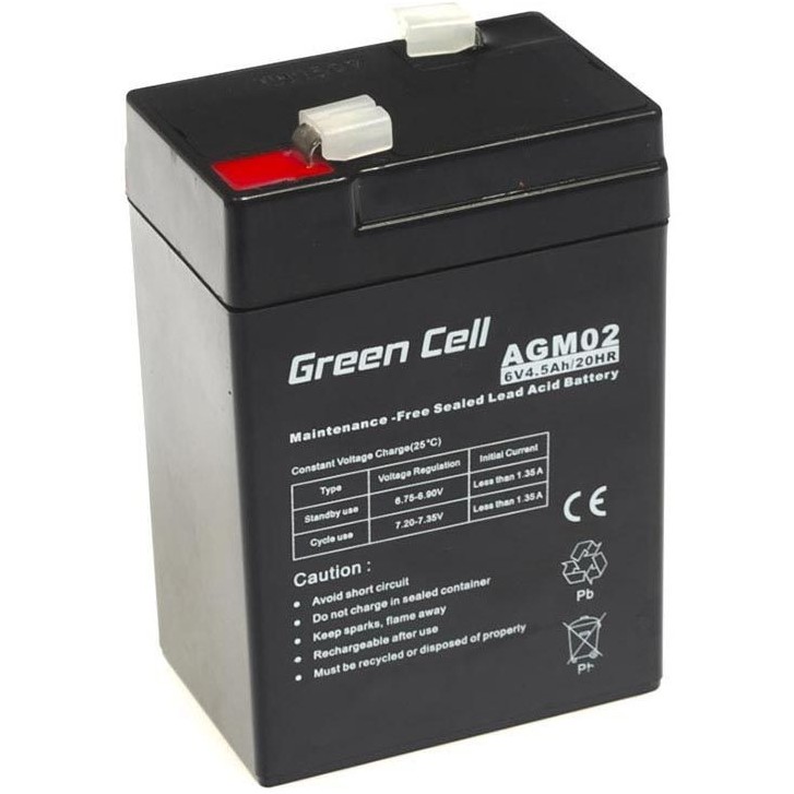 Green Cell Green Cell Ersatzbatterie AGM02 6V/4,5Ah