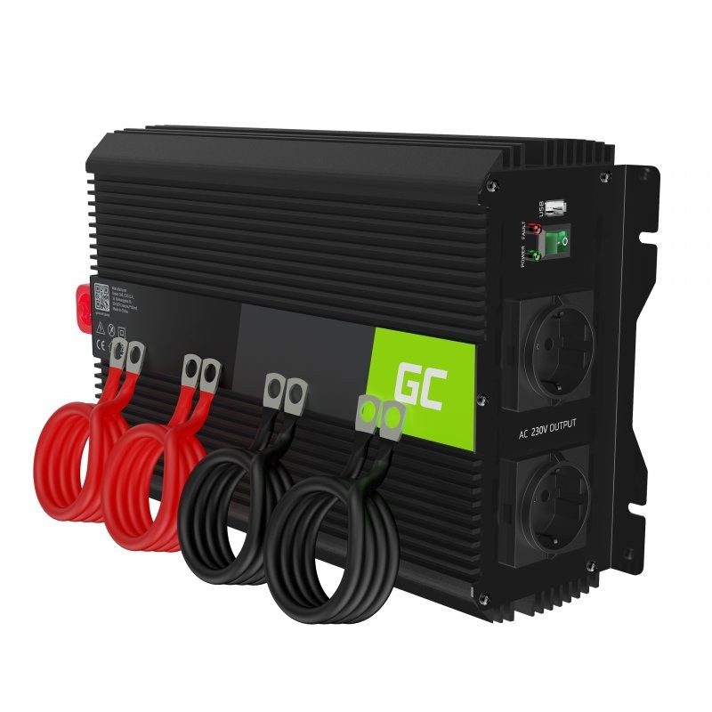 Green Cell Green Cell KFZ Spannungswandler Power Inverter PRO 12V > 230V 3000W/6000W mit USB