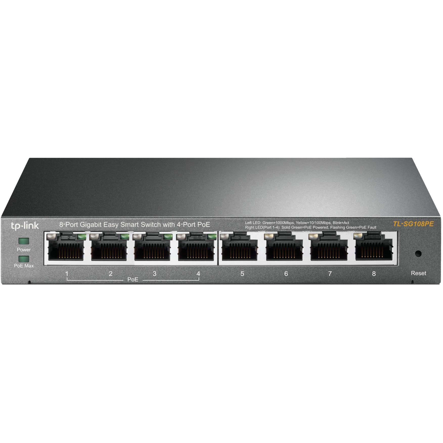 TP-Link 8P TP-LINK TL-SG108PE Metall 4x POE