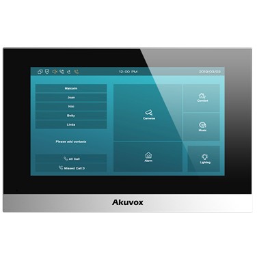 Akuvox Indoor-Station C315W with logo,Touch Screen, Android, POE, Wi-Fi, silver