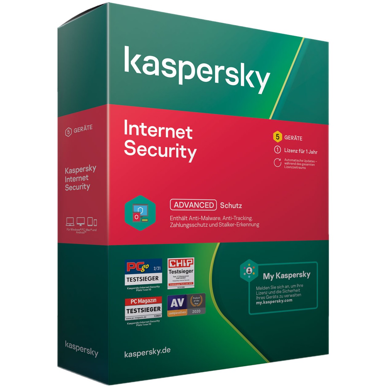 Kaspersky Kaspersky Internet Security - 3 Devices, 1 Year - Box