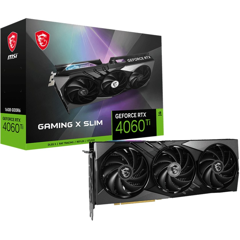 MSI RTX 4060 Ti 16GB MSI Gaming X Slim GDDR6 3Fan