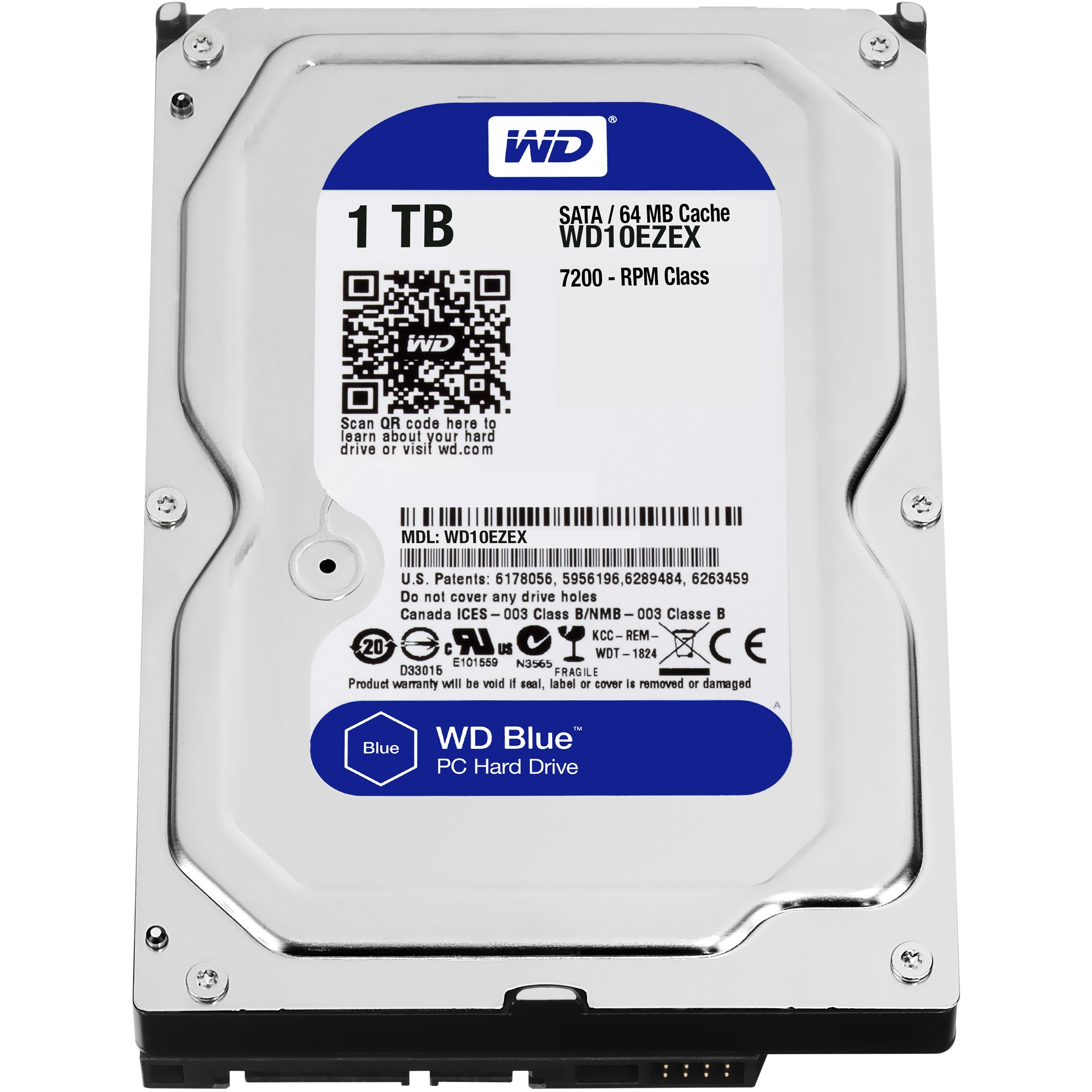 Western Digital 1TB WD WD10EZEX Blue 7200RPM 64MB