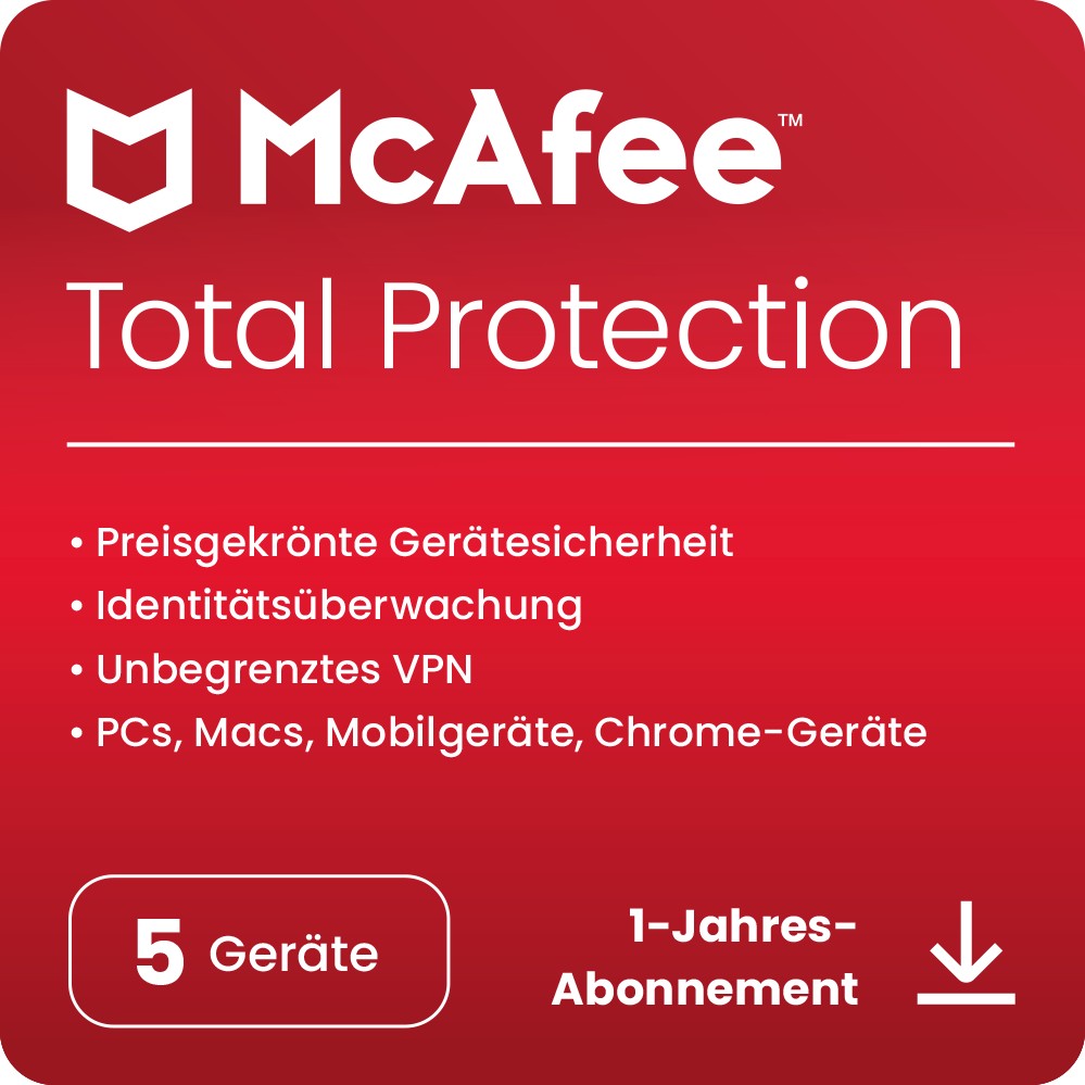 McAfee McAfee Total Protection - 5 Device, 1 Year - ESD-DownloadESD