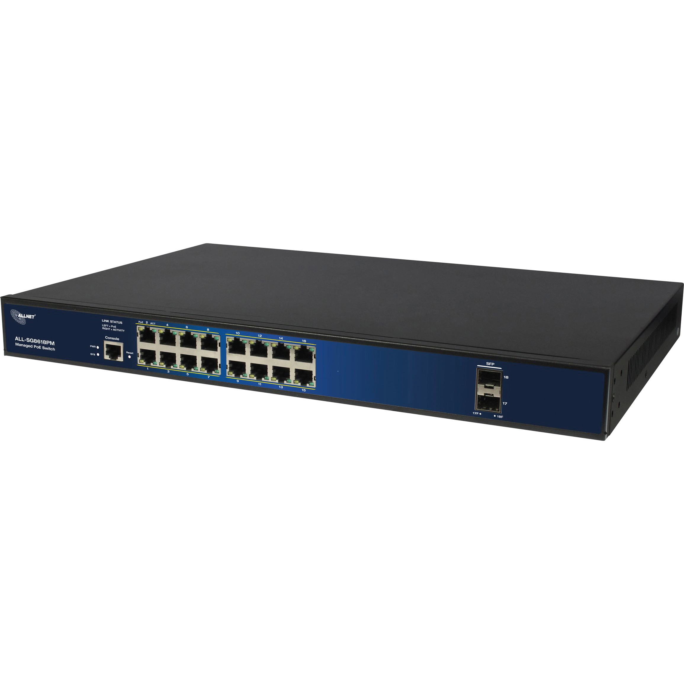 ALLNET 16+2P Allnet ALL-SG8618PM POE+ M