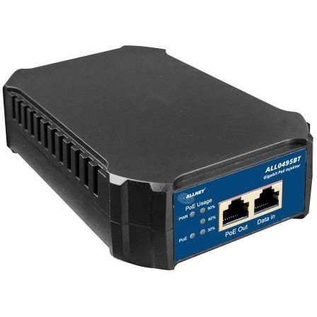 ALLNET NET Z ALLNET PoE Injektor Gigabit PoE & PoE bt (15,4W/30W/60W/95W) / IEEE802.3bt Kunststoffgehäuse / ALL0495BT