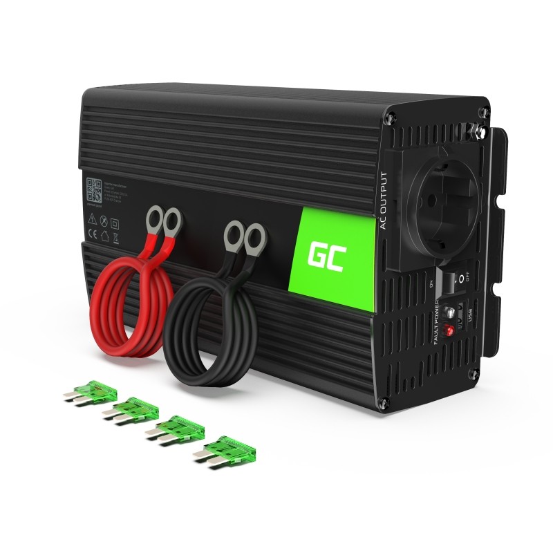 Green Cell Green Cell KFZ Spannungswandler Power Inverter 12V > 220V 1000/2000W Black