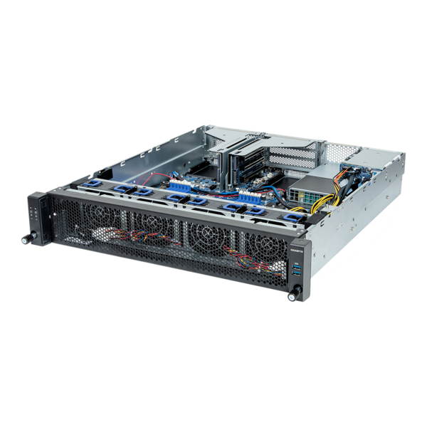 GIGABYTE E263-Z30-AAV1 - Edge Server - EPYC 9004 - 2U UP 2 x PCIe Gen5 GPUs Titanium