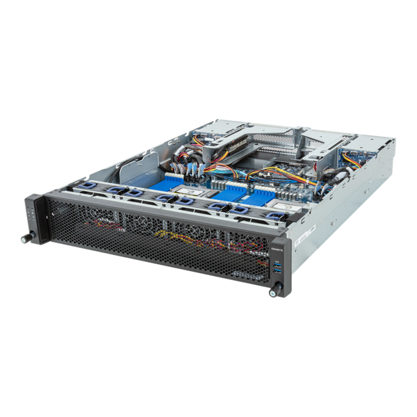 GIGABYTE E283-Z91-AAV1 - Edge Server - EPYC 9004 - 2U DP 4-Bay SATA/SAS-4 Titanium