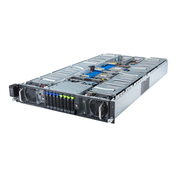 GIGABYTE G293-Z40-AAP1 - HPC/AI Server - EPYC 9004 - 2U DP 8 x PCIe Gen4 GPUs (with PCIe switches)