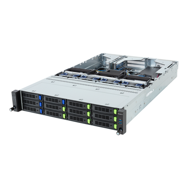 GIGABYTE R263-Z35-AAL1 - Rack Server - EPYC 9004 - 2U UP 3 x PCIe Gen5 GPUs Titanium