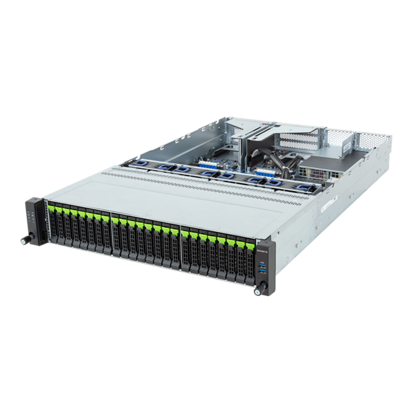 GIGABYTE R263-Z36-AAJ1 - Rack Server - EPYC 9004 - 2U UP 24-Bay Gen5 NVMe Titanium