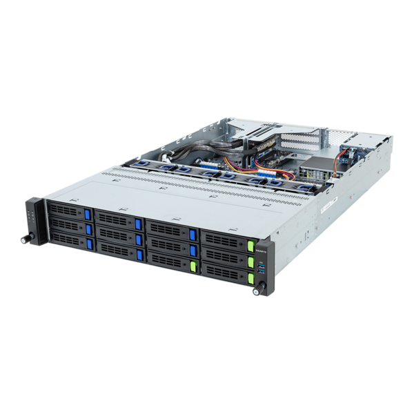 GIGABYTE R263-Z37-AAH1 - Rack Server - EPYC 9004 - 2U UP 12+2-Bay Gen5 NVMe/SATA/SAS-4 Titanium