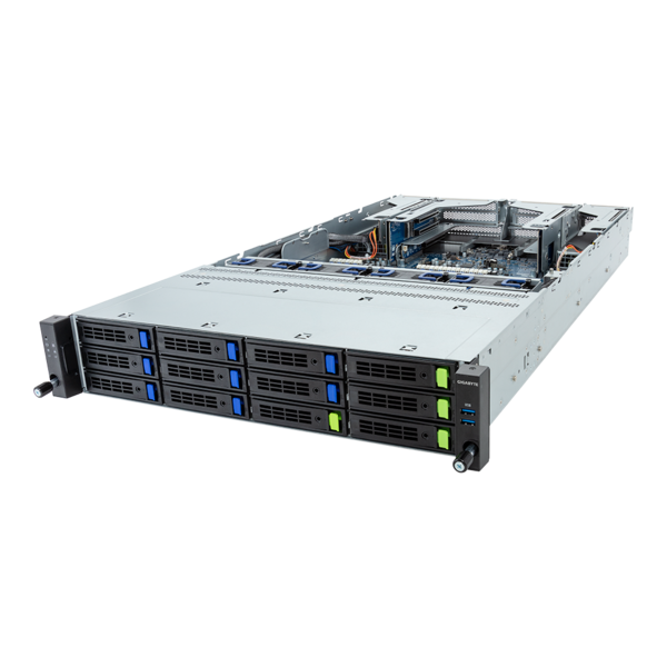 GIGABYTE R283-P93-AAL1 - Rack Arm Server - AmpereOne Family - 2U DP 12-Bay Gen4 NVMe/SATA/SAS