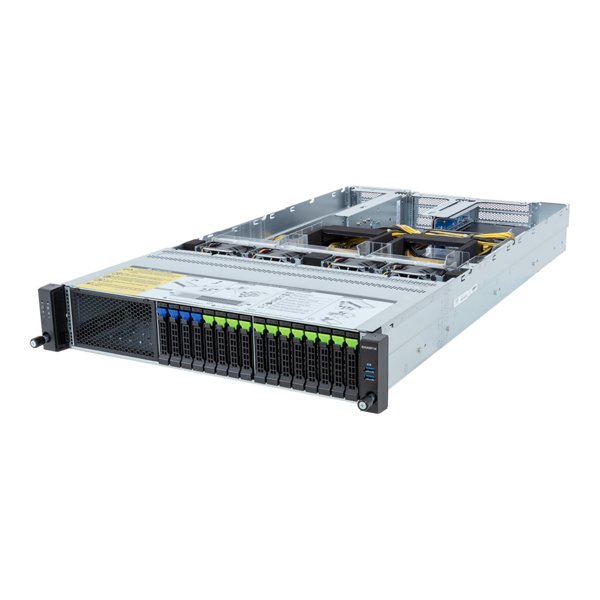 GIGABYTE R283-SF1-AAL1 - Rack Server - 5th/4th Gen Intel Xeon Scalable - 2U DP 4 x PCIe Gen5 GPUs (16 x drives)