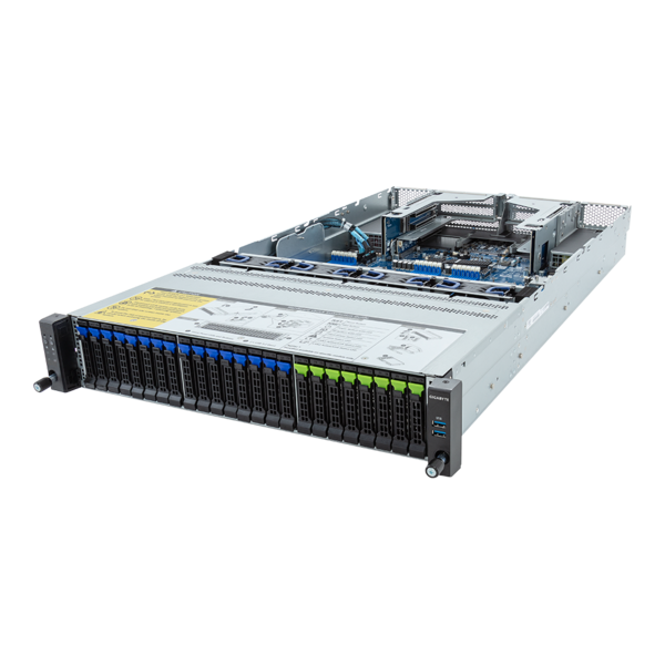 GIGABYTE R283-Z92-AAJ2 - Rack Server - EPYC 9004 - 2U DP 24-Bay Gen4 NVMe/SATA/SAS