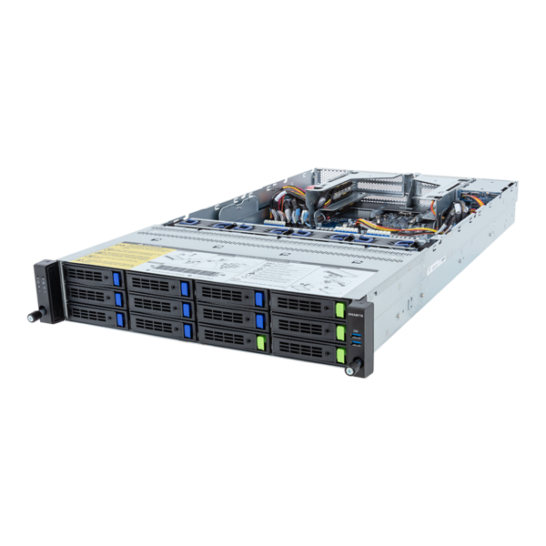 GIGABYTE R283-Z94-AAV2 - Rack Server - EPYC 9004 - 2U DP 12+2-Bay Gen5 NVMe/SATA/SAS4