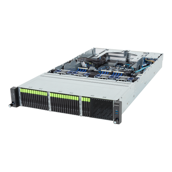 GIGABYTE R284-S91-AAJ1 - Rack Server - Intel Xeon 6 Processor - 2U DP 32-Bay E3.S NVMe + 2-Bay SATA/SAS-4