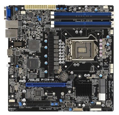 ASUS P12R-M/LGA-1200,C252,MICROATX, 4*DIMM, 1*PCIe x8 slot, 1*PCIe 16 slot, 6*SATA ports, 1*M2, 2 x Intel® I210AT + 1 x Mgmt LAN, ASMB10