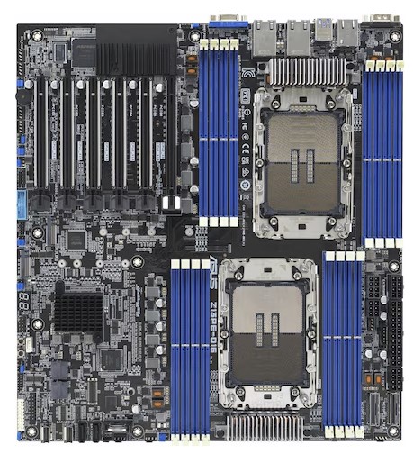 ASUS Z13PE/2*LGA 4677, C741, E-ATX, 16*DIMM, 5*PCIe x16 slot, 1*PCIe x8 slots, 10*SATA, 2*M2, 1 x Intel X710 10G LAN Controller + 1 x Mgmt LAN, ASMB11