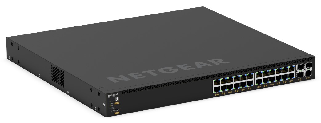 NETGEAR M4350-24G4XF (GSM4328) — 24x1G PoE+ (648W basis, tot 720W) en 4xSFP+ Managed Switch