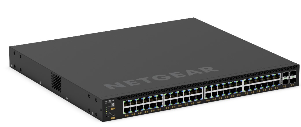 NETGEAR M4350-48G4XF (GSM4352) — 48x1G PoE+ (236W basis, tot 1440W) en 4xSFP+ Managed Switch