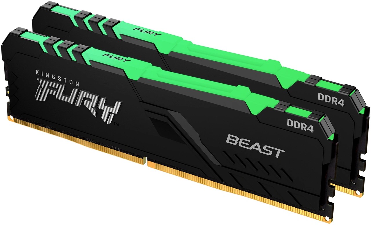 Kingston 16 GB DDR4-RAM PC3200 Kingston FURY Beast RGB CL16 2x8GB