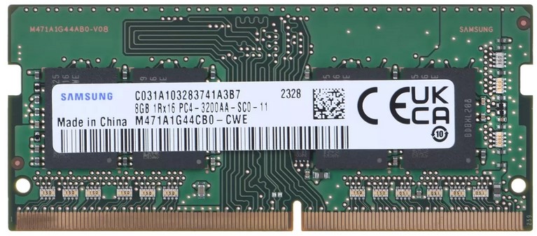 Samsung DDR4 3200Mbps 8GB Unbuffered Non-ECC SODIMM 1Gx8