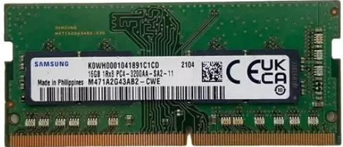 Samsung DDR4 3200Mbps 16GB Unbuffered Non-ECC SODIMM 1Gx8 2rank